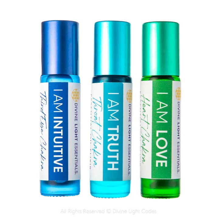 Divine Light Codes - Wholesale Essential Oil Roll-On - Love Yourself Elixir Bundle - Essential Oils for Love - Truth - Intuition - 3 Roller Bottles0