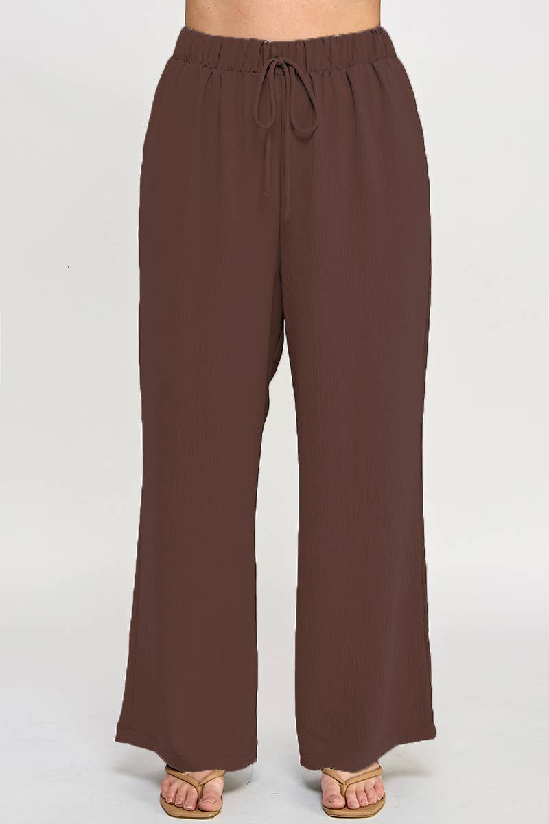 Haute Fox Plus Size & Contemporary - Vente Pantalon – femme - Pantalon tissé grande taille à jambes larges NK18360-P2