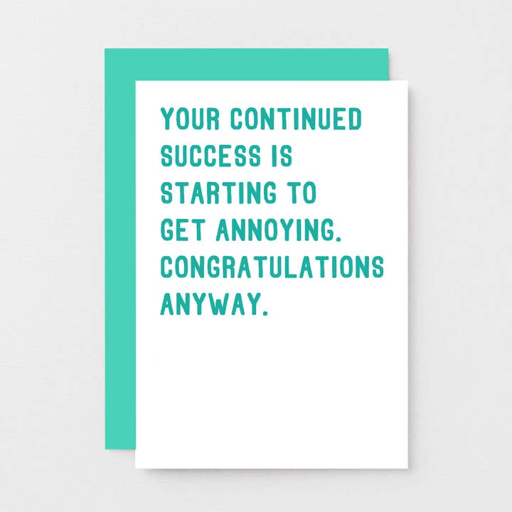Congratulations Card | Annoying for wholesale by SixElevenCreations