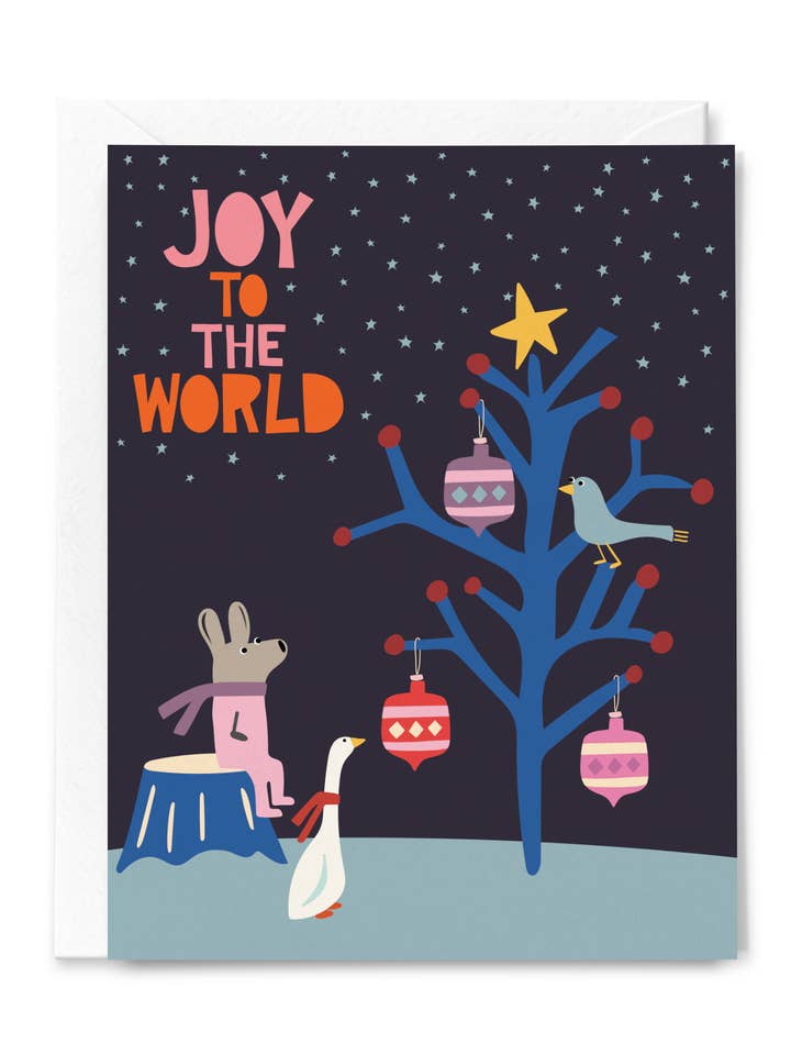 Schrullige Weihnachtskarte Bunny and Goose für den Großhandel von Happy Just Happy