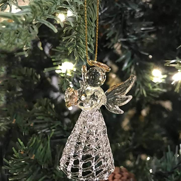 4E's Novelty - Wholesale Ornament -
12-Piece Mini Glass Angel Ornament for Christmas Tree Decor6