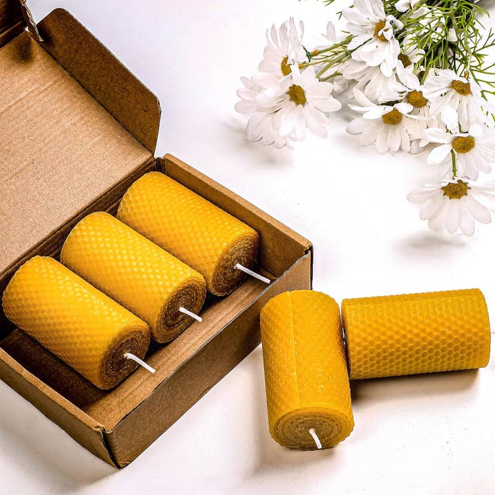 Upper Midland Products Beeswax Pillar Candles for wholesale by Upper Midland Products