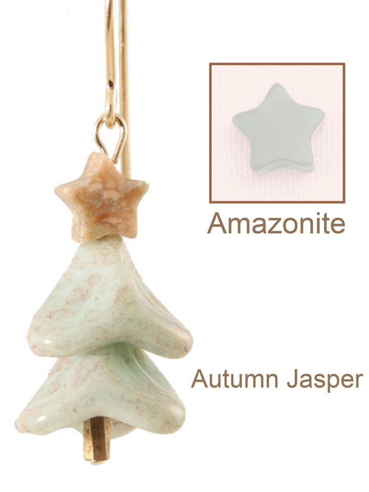 Brincos de Árvore de Natal Blue by Moonlight - 14 Kt preenchidos com ouro por atacado de Ardent Designs