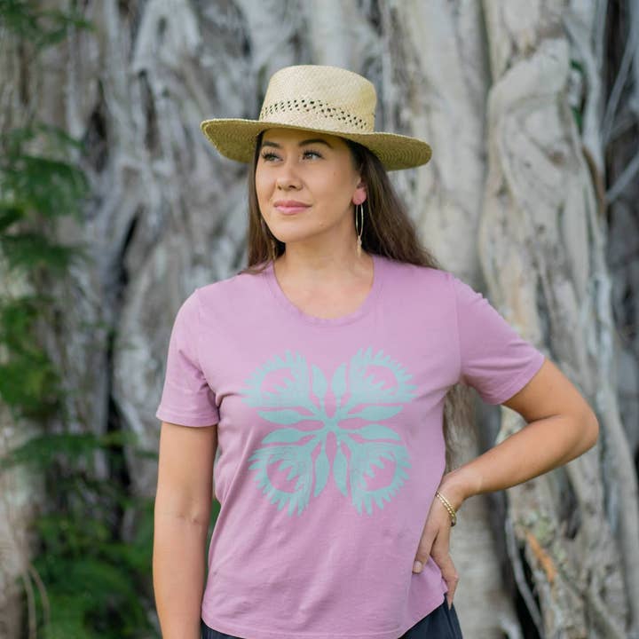Quilt Tee - Protea for wholesale by Lahaʻole Designs