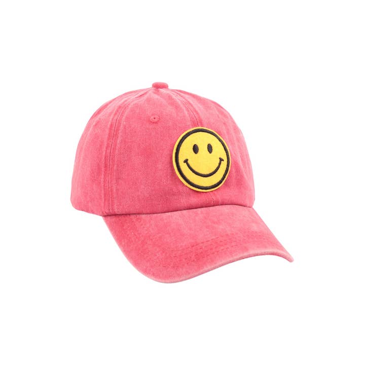 Love and Repeat - Vente Casquette de baseball – femme - CASQUETTE TENDANCE DÉLAVÉE À L'ACIDE SMILEY7