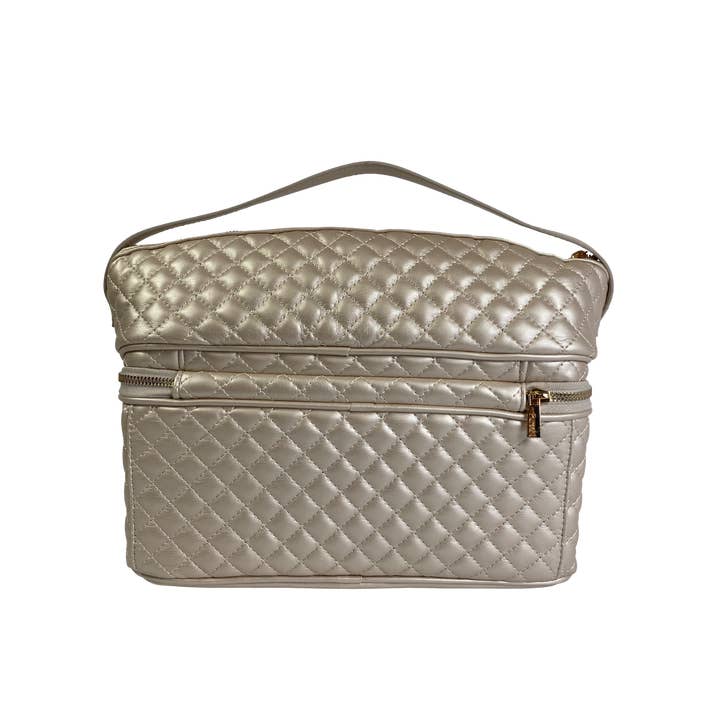 PurseN (new) - Venta al por mayor Neceser - Mujer - Bolso de Viaje Estilista - Acolchado Perla5