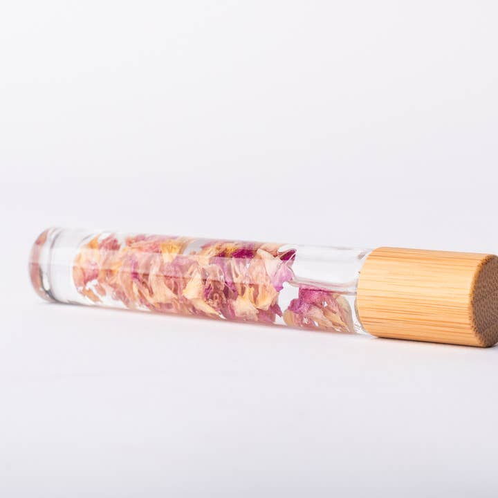 Silver Orange - Vente Rouleau beauté/visage - Flacons à rouleau botaniques biologiques, vides avec de vraies fleurs9