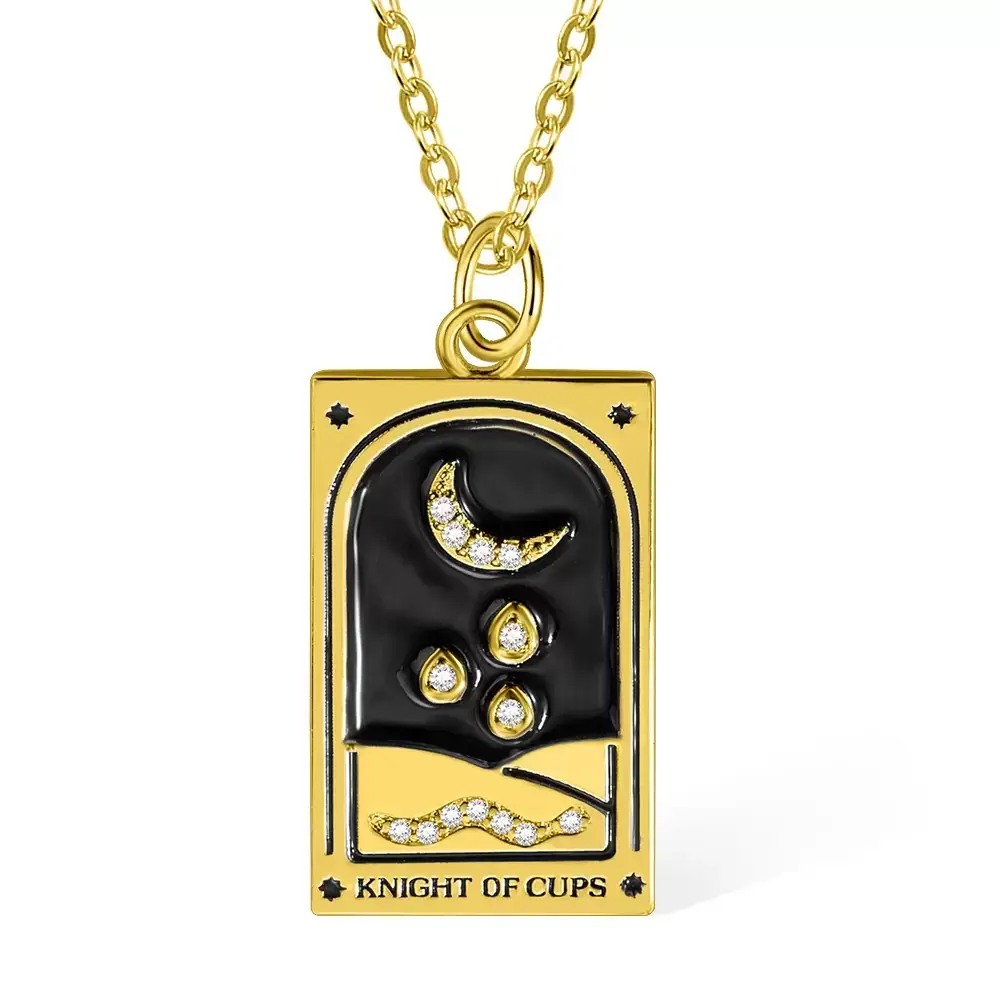 Wild & Free - Wholesale Pendant/Charm Necklace - Tarot Card Pendant Necklace, Enamel Tarot Necklace2
