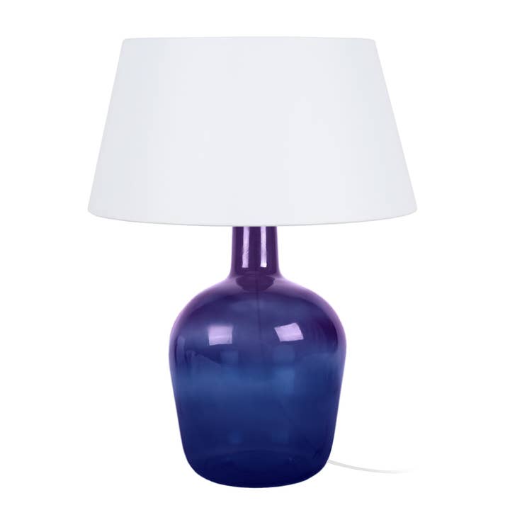 BORDEAUX - Purple Glass Bottle Bedside Lamp for wholesale by Tosel Shop