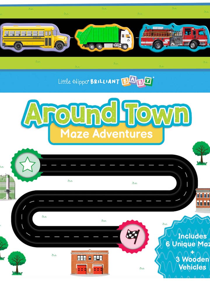 Around Town - Maze Adventure for wholesale by Little Hippo Books