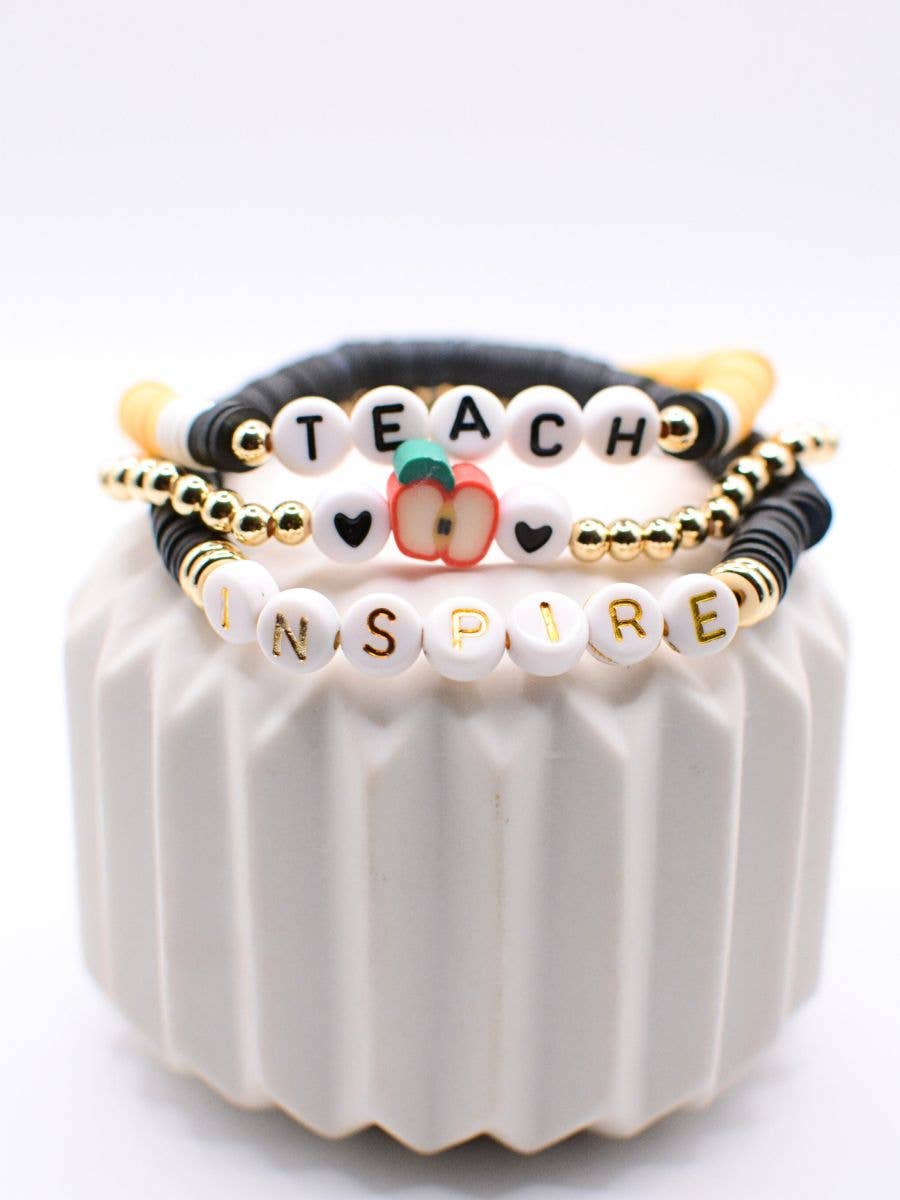 Two and Crew - Faith Based Jewelry & Gifts - Wholesale Jewelry Set - Teach Love Inspire - Teacher Bracelet Thank you Gift Jewelry2