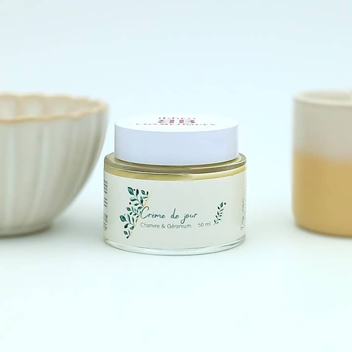 Crème de jour, géranium. Peaux sèches pour la vente par Ibbeo Cosmétiques