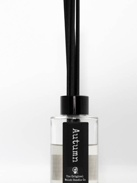 Autumn Diffuser 100ml - Vetiver, Amber & Bergamot, a lush scent of a welsh Autumn for wholesale by The Original Welsh Candle Co
