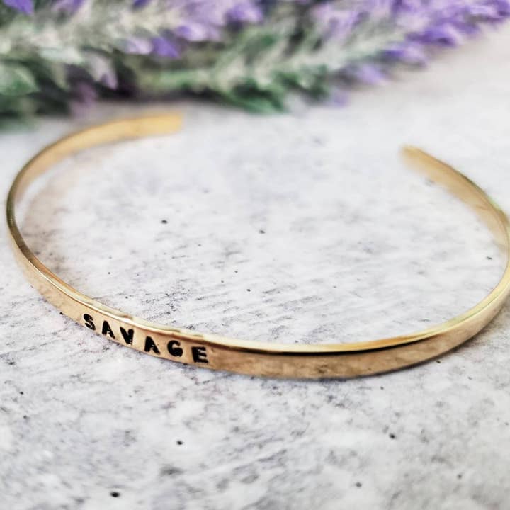 SAVAGE Skinny Adjustable Cuff Bracelet for wholesale by Salt and Sparkle