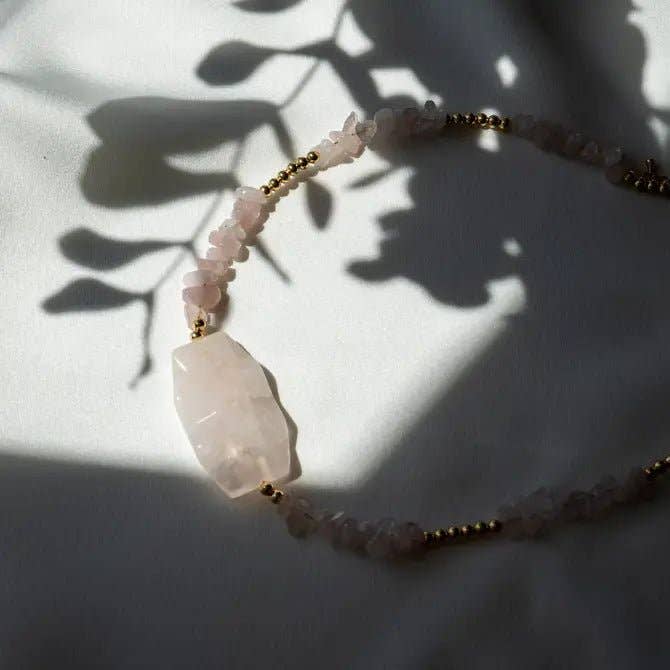 OE! - Wholesale Beaded/Pearl Necklace - ARMONIA - collana in quarzo rosa naturale0