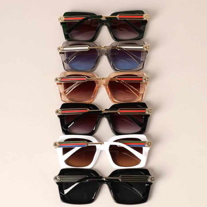 ASSORTED COLORS Women's Squareish Stylish Frame Sunglasses for wholesale on Faire1