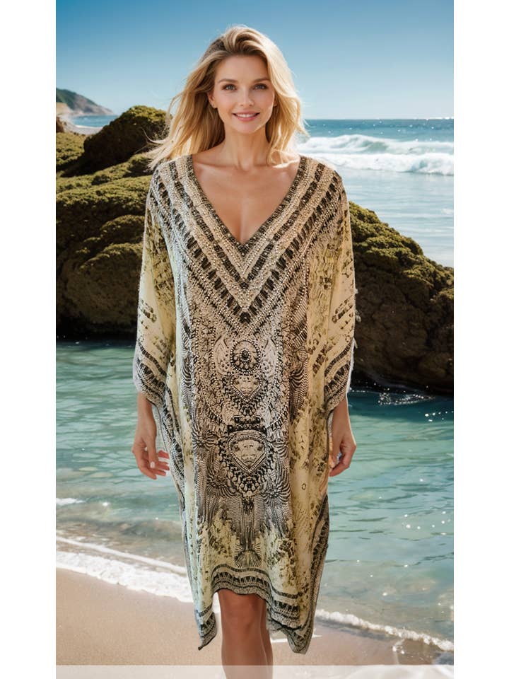 Kaftans that Bling - Wholesale Kaftan – Women's - Egyptian Long Silk Embellished Kaftan - Fashion Spectrum5