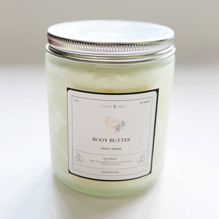Body Butter, Jojoba, Mango Seed, Arrowroot, Essential Oils for wholesale by Citrus Tree