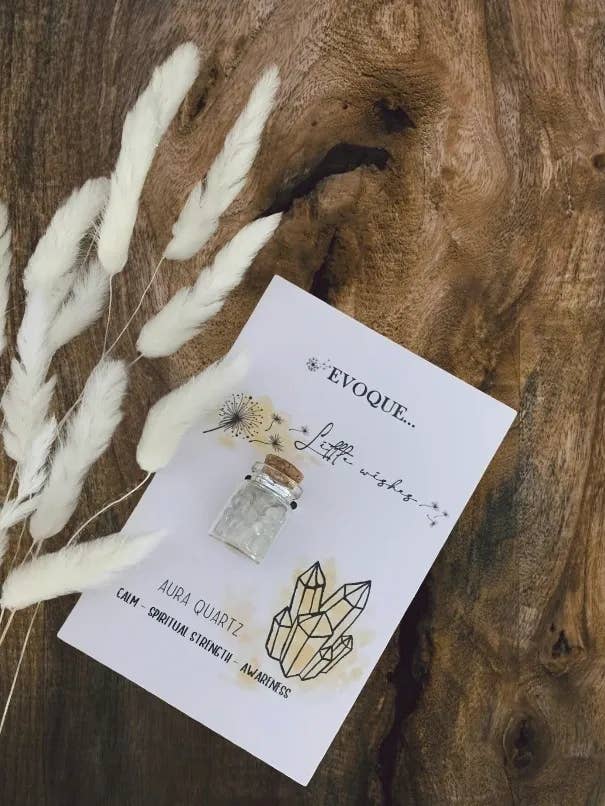 'Little Wishes' Crystal Jars - Aura Quartz for wholesale by Evoque Gifts & Homewares