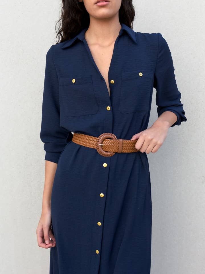 navy blue Shirt Dress Belt for wholesale on Faire