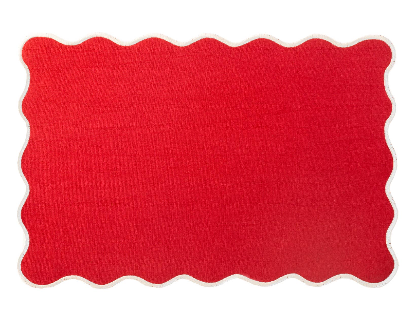 H&H - Wholesale Placemat - Set of 4 Red Cotton and Linen Placemats 45x30 cm0