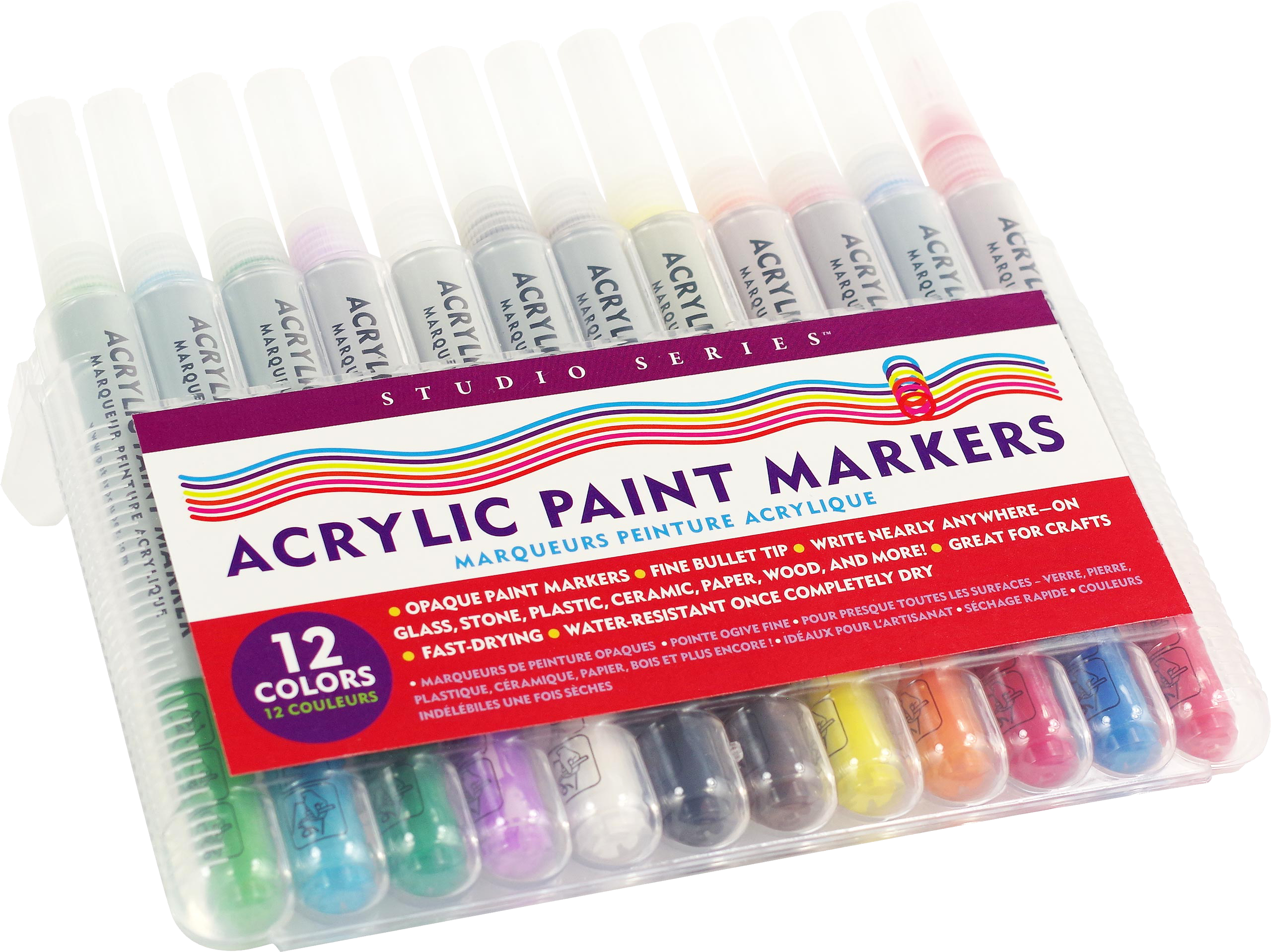 Peter Pauper Press - Wholesale Marker - Studio Series Acrylic Paint Markers (Set of 12)3