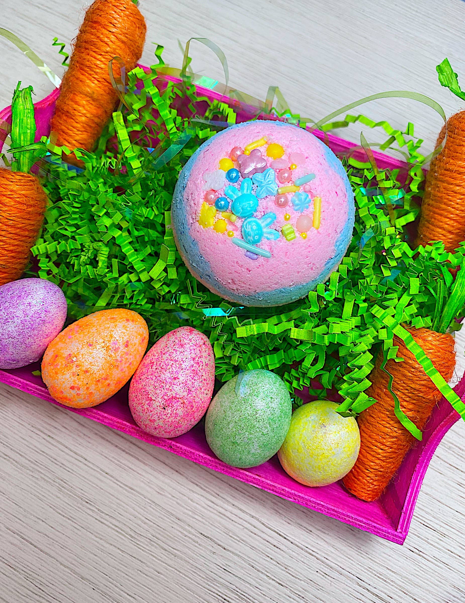 Mandatory Me Time - Wholesale Bath Bomb/Fizz - Easter Cotton Candy Bath Bomb | Pink/Blue