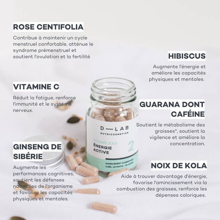 D-LAB NUTRICOSMETICS - Wholesale Oral Supplement/Vitamin - ACTIVE ENERGY COMPLEX - Physical performance1