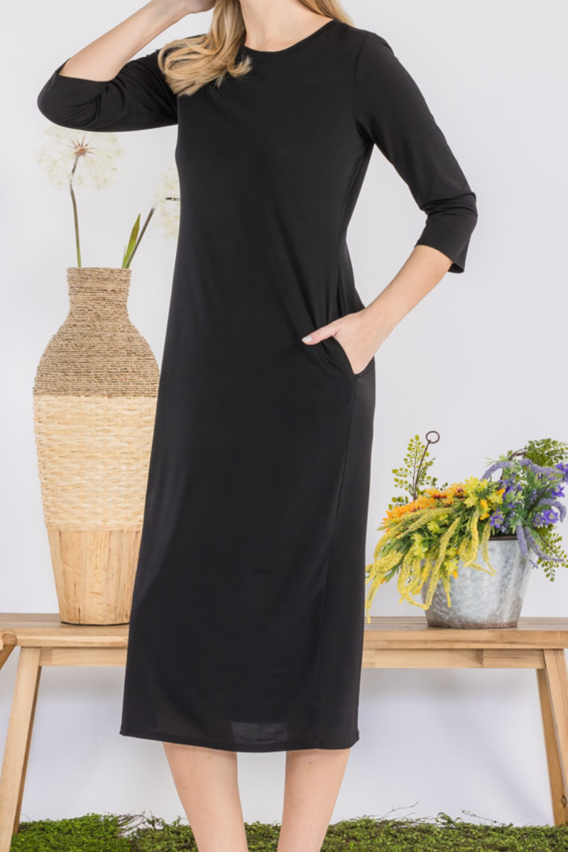 Celeste Clothing - Vente Robe – femme - ROBE À SUPERPOSER CLASSIQUE AVEC POCHES -CD438756