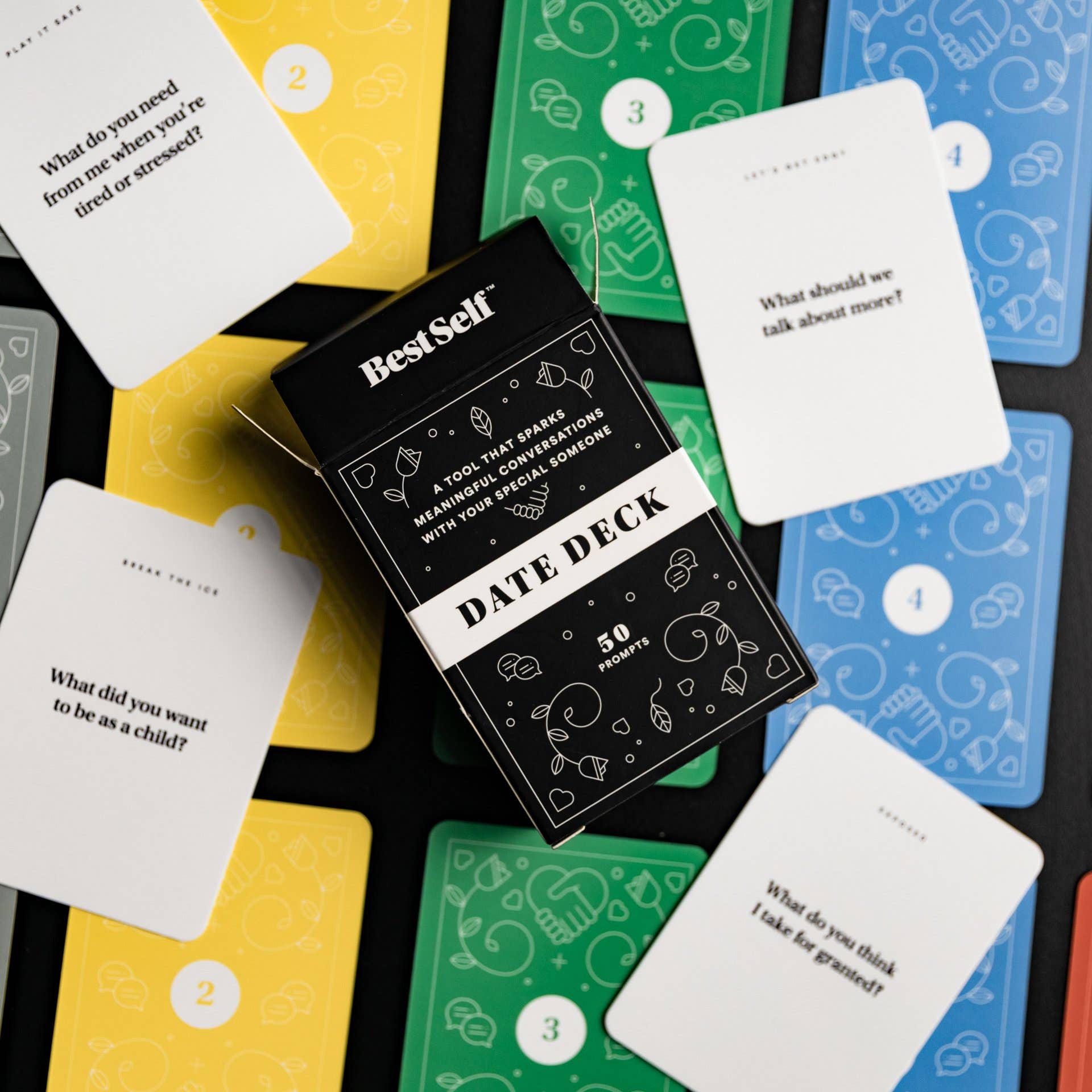 BestSelf Co. – wholesale Card game – Date Deck – 50 Fun & Engaging Prompts for Couples Date Night2