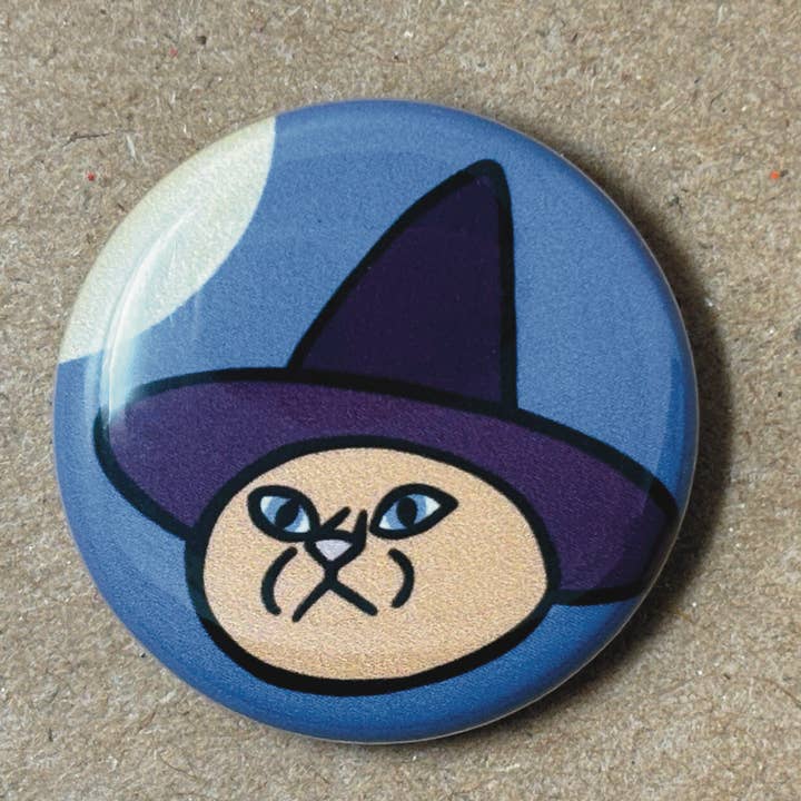 Spilla con bottone a pressione Gatto Strega per la vendita all'ingrosso da parte di AnneArchy