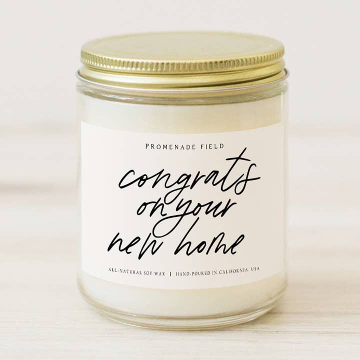 Congrats on Your New Home Soy Candle for wholesale by Promenade Field