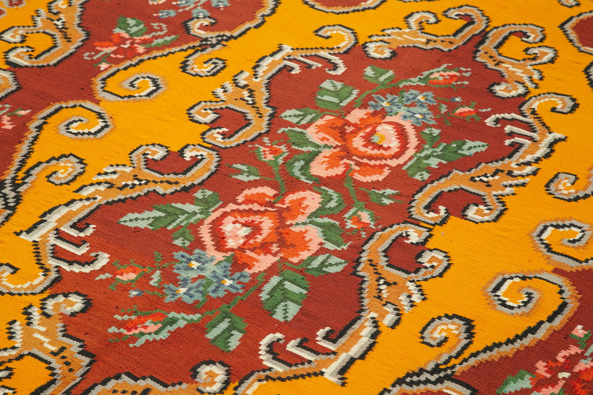 RUG N CARPET - Venta al por mayor Alfombra pequeña - Alfombra Kilim Moldava Roja Hecha a Mano 6x9 - 233994