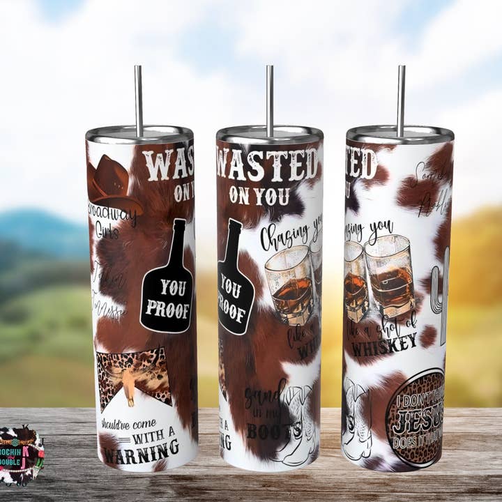 Koeienhuid Tumbler voor wholesale door Rockin K and Double J