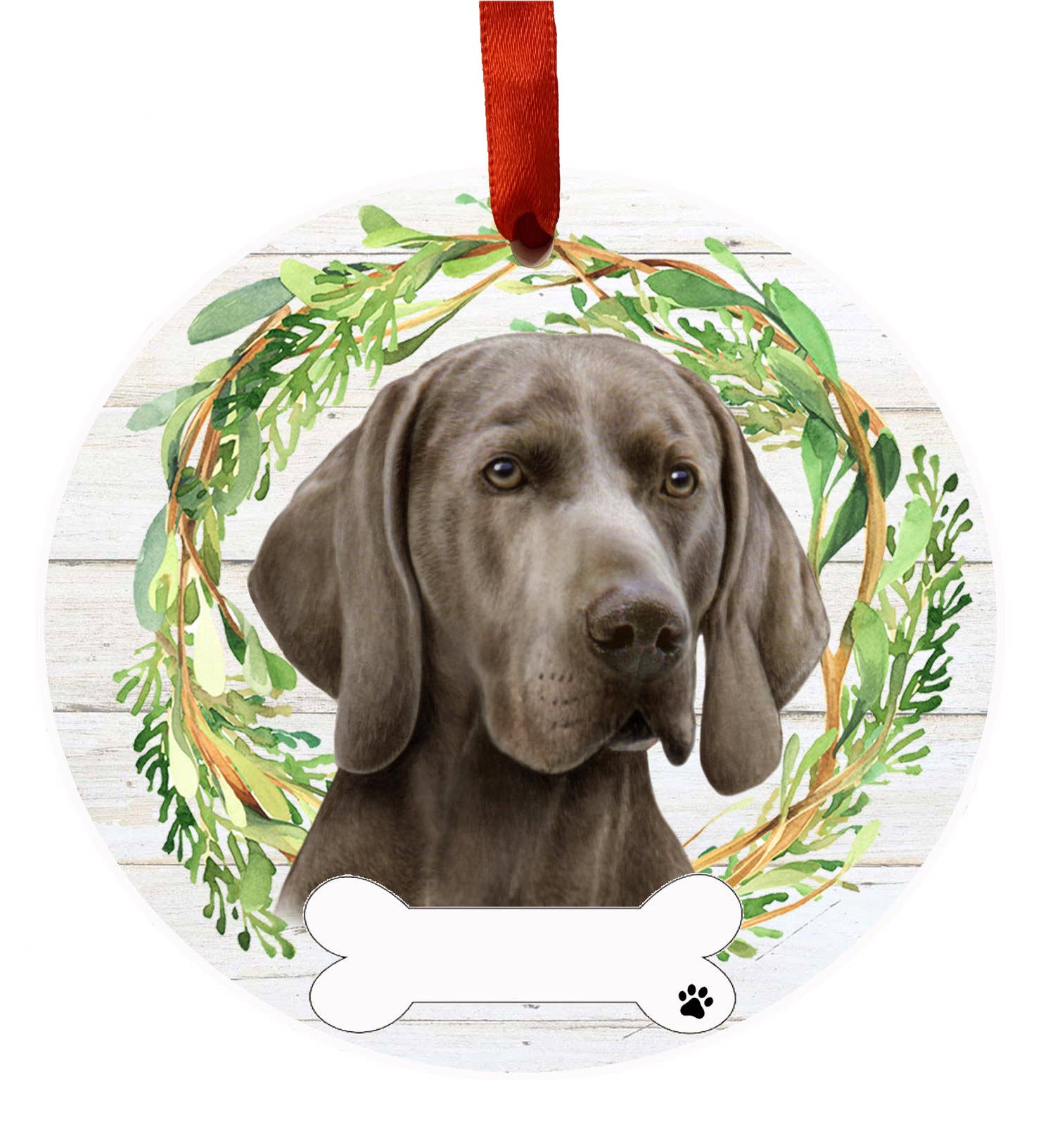 E&S Pets - Wholesale Ornament - Weimaraner Ceramic Wreath Ornament0