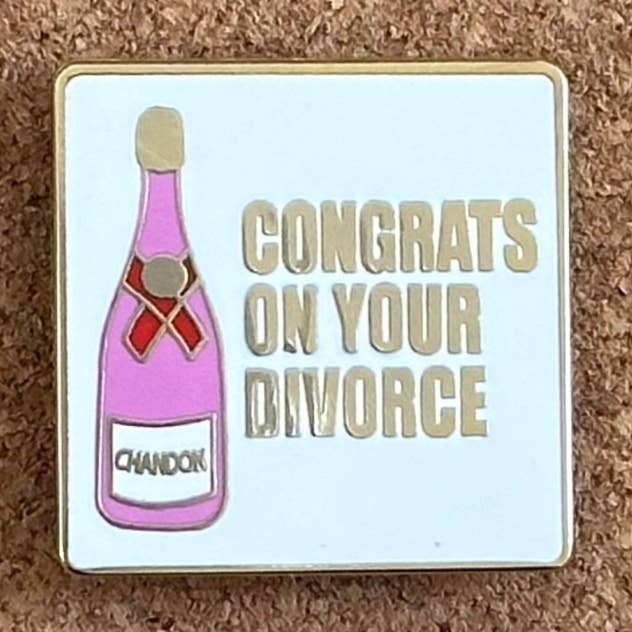 Congrats on Your Divorce for wholesale by Soteria Pins