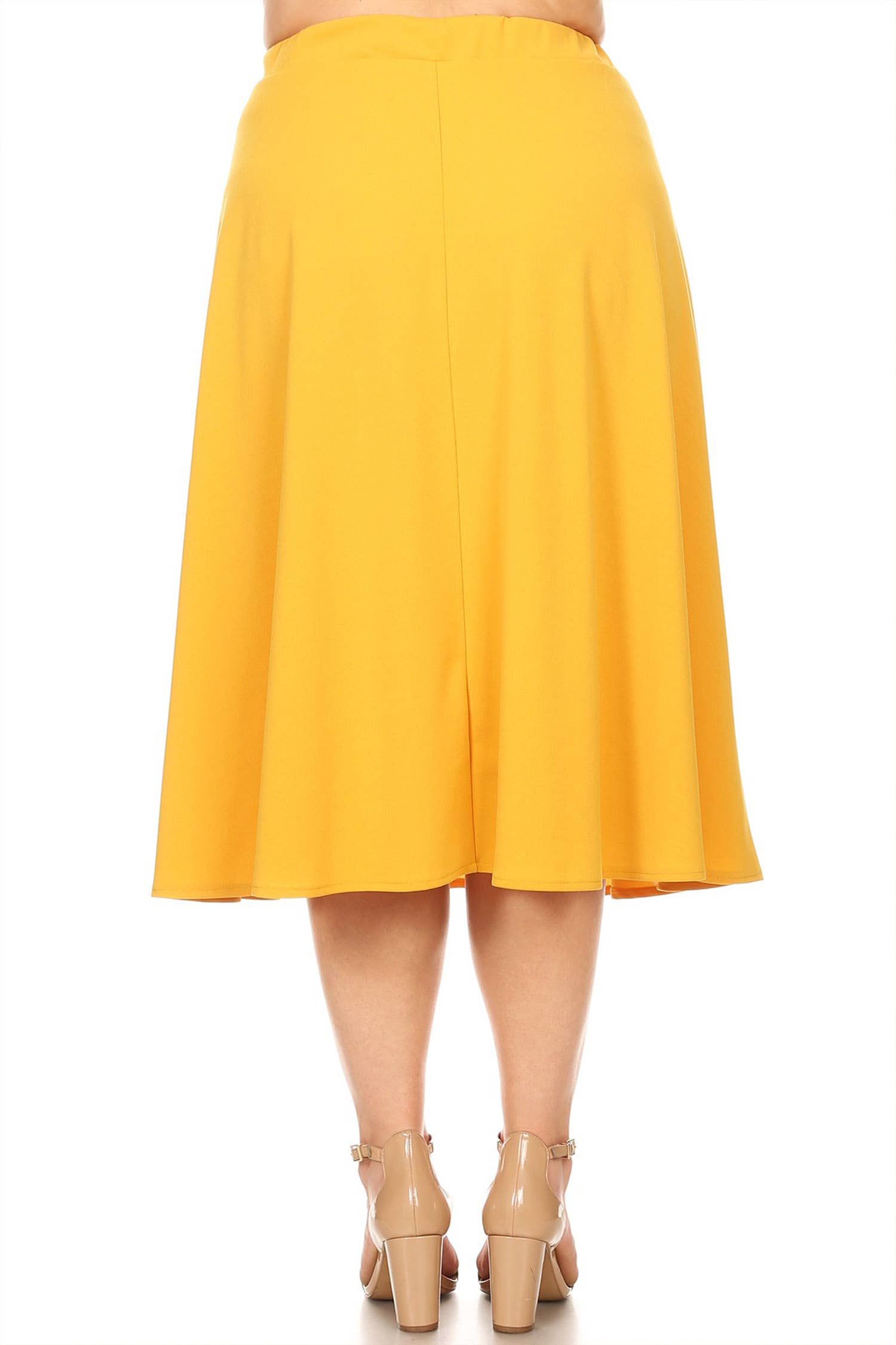 MOA COLLECTION - Vente Jupe – femme - Jupe mi-longue taille trapèze taille haute pour femmes26