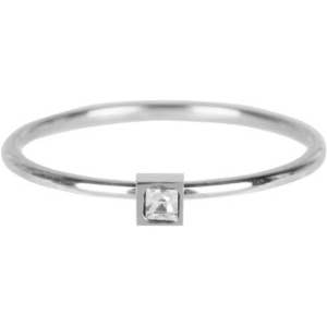 R500 Stylish Square Shiny Steel Crystal Cz for wholesale by Charmin's Ringen