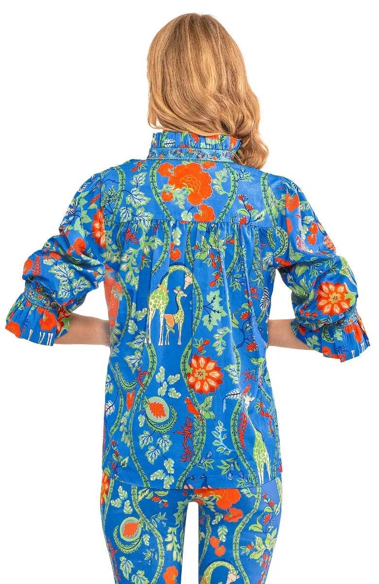 Gretchen Scott LLC - Wholesale Tunic - Women's - Ruffleneck Tunic - Jungle Symphony9