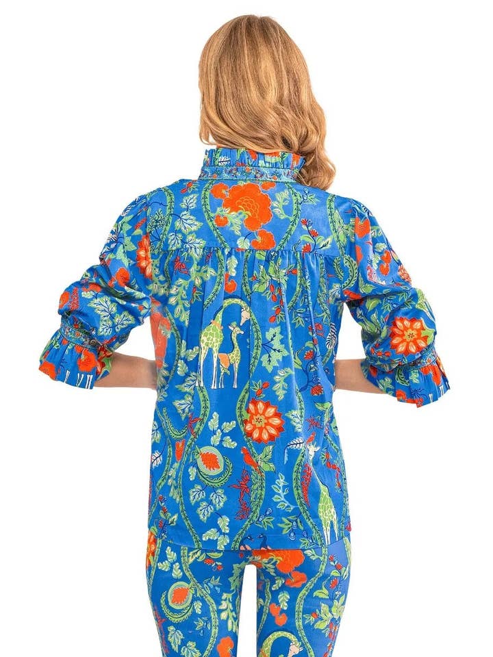 Gretchen Scott LLC - Wholesale Tunic - Women's - Ruffleneck Tunic - Jungle Symphony9
