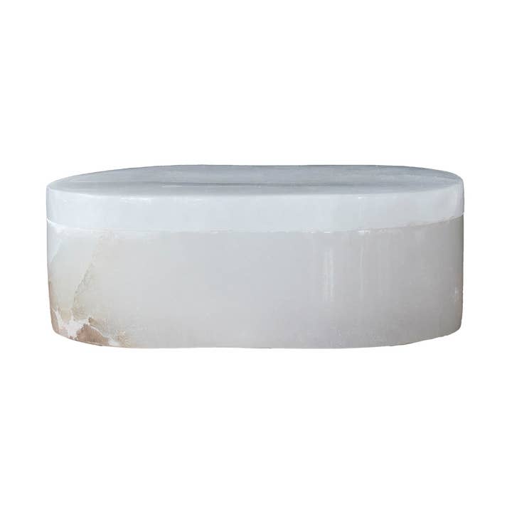 Alabaster Box Oval for wholesale by Blue Ocean Traders