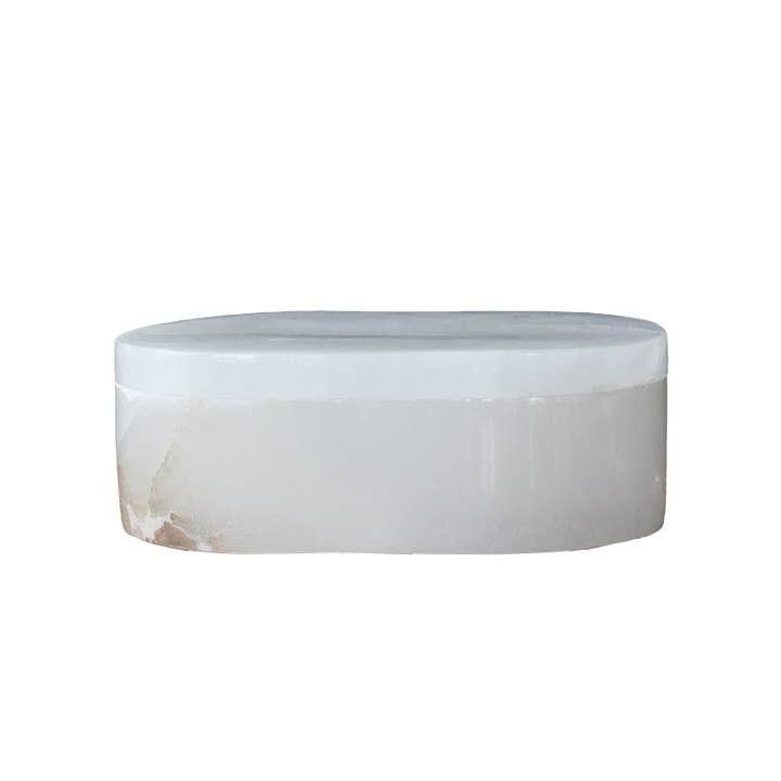Blue Ocean Traders - Wholesale Decorative Box - Alabaster Box Oval