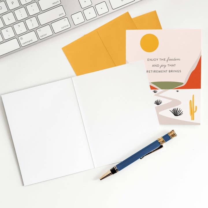 BlĂș Rose - Wholesale Retirement Card - Freedom and Joy Retirement Greeting Card4