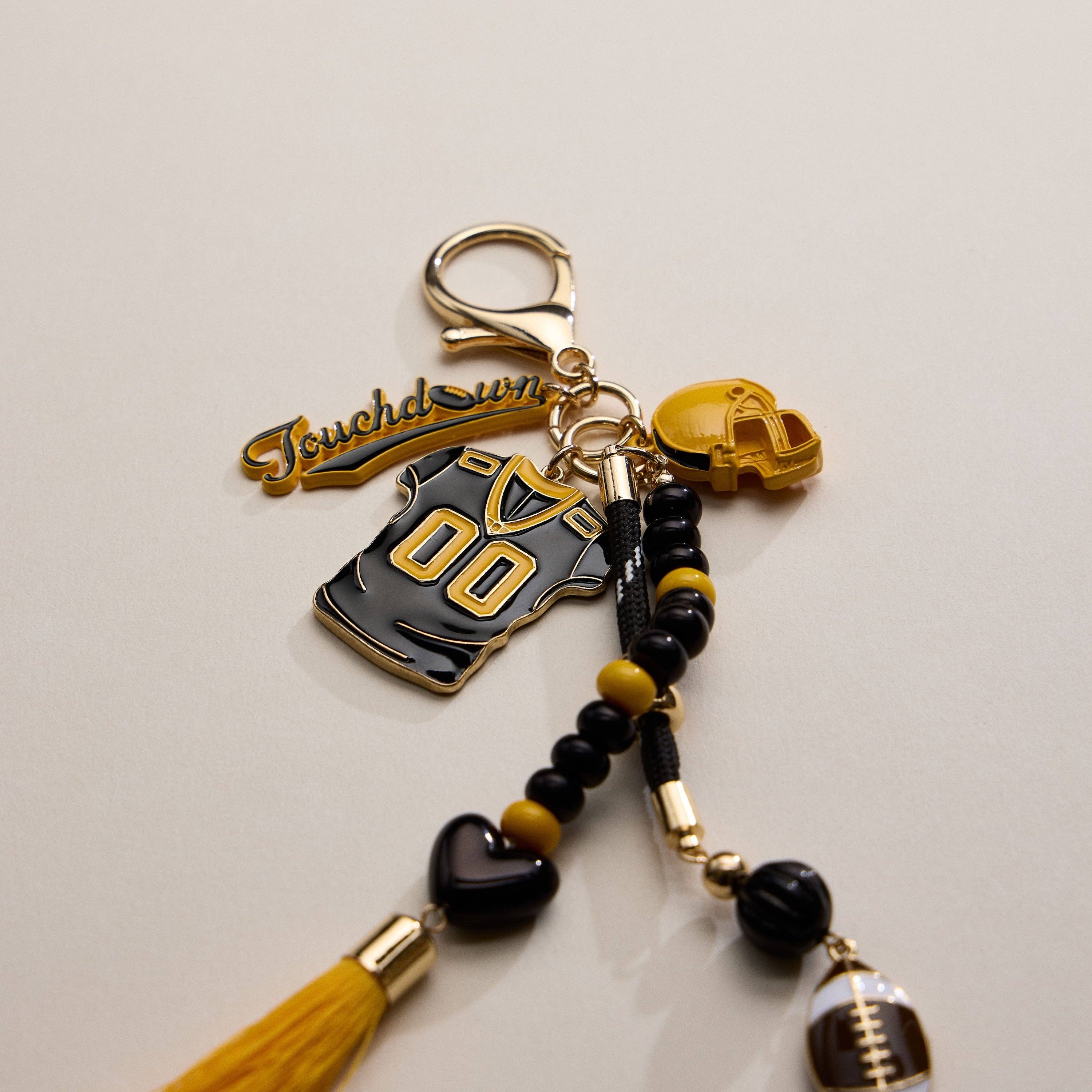 Lilla Haven - Wholesale Keychain - Women's - Gameday Football Keychain – Football Jersey, Helmet, Touchdown Charm & Tassel Bag Accessory15