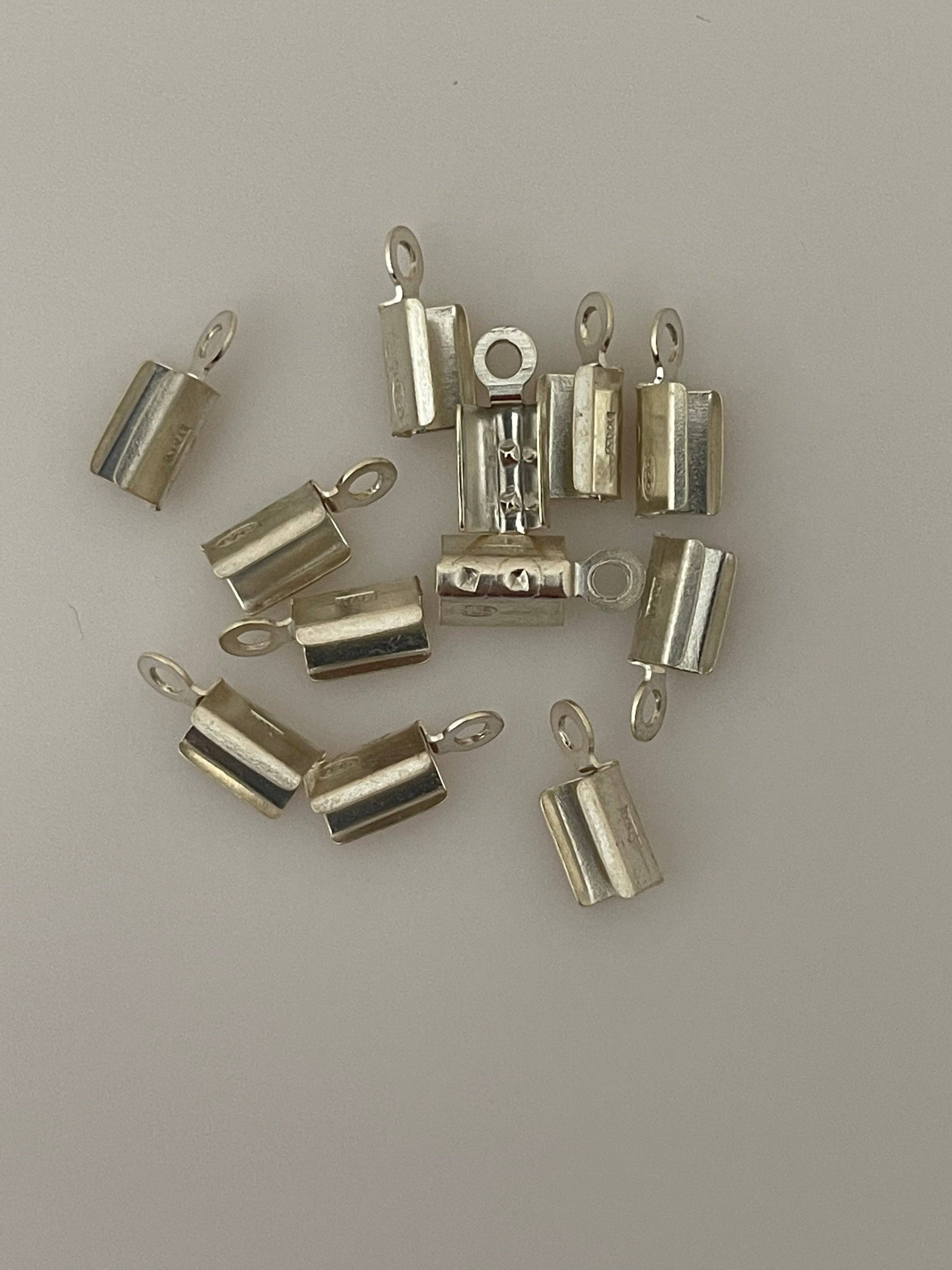 Purity Beads - Wholesale Craft Supplies - Crimp Ends for Chains | 925 Sterling Silver Crimps | Crimp End Caps | Sterling Silver Chain Ends | Chain Closers | 6 Sizes: 0.45mmTo 2.5mm | CC4-9SS1