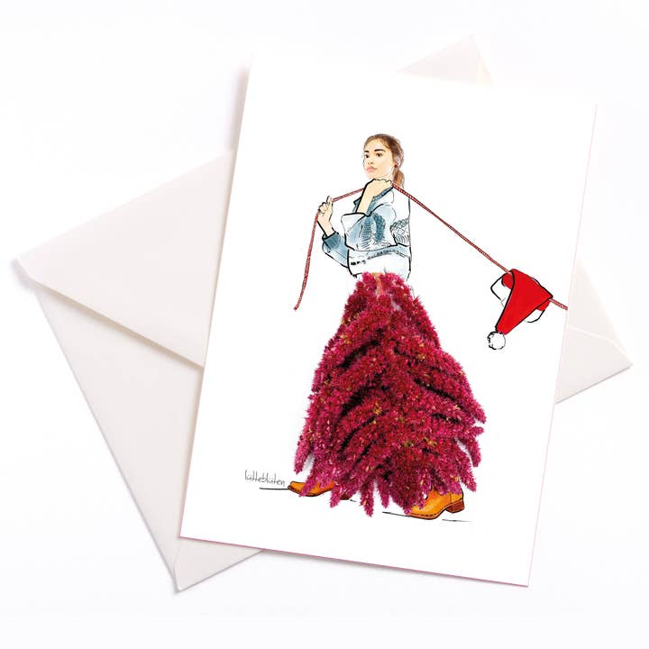 Encontrei! – Um Cartão de Boas Festas com um Toque Floral por atacado de Lütteblüten