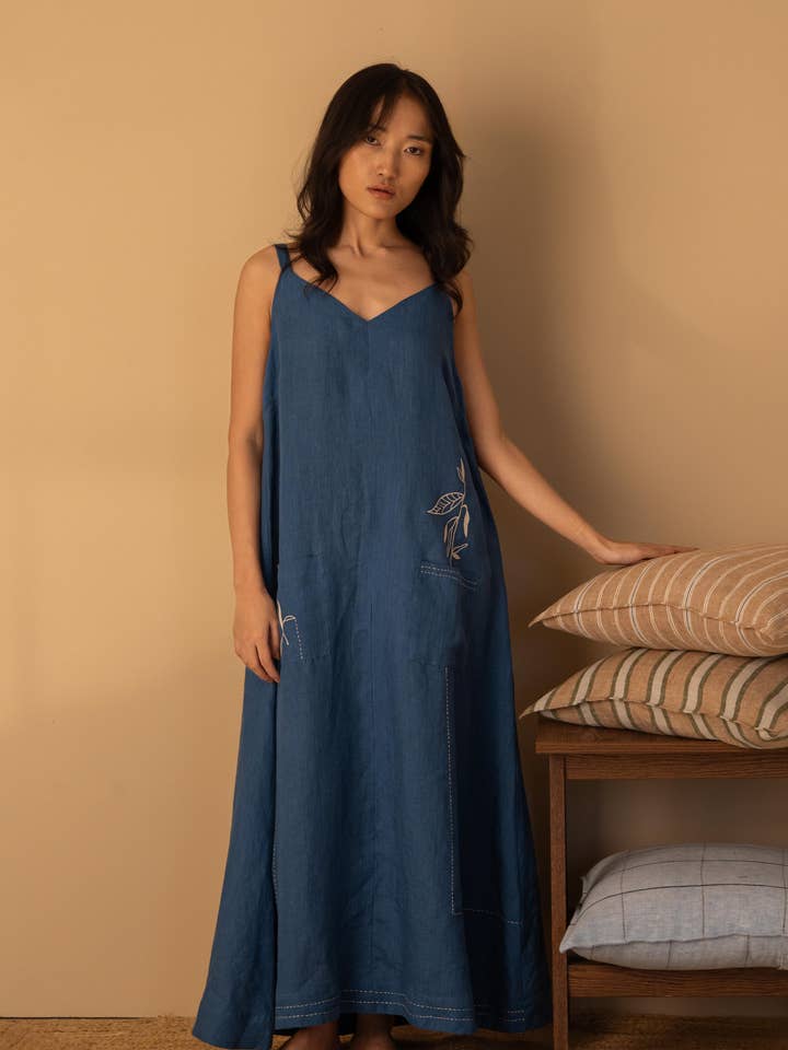 Vestido de Linho Tansy por atacado de Live Linen