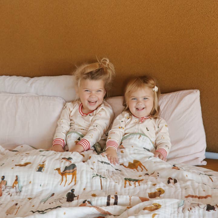 Be A Heart - Wholesale Quilt - Kids & Baby - Nativity Oversized Muslin Quilt | Christmas Blanket
