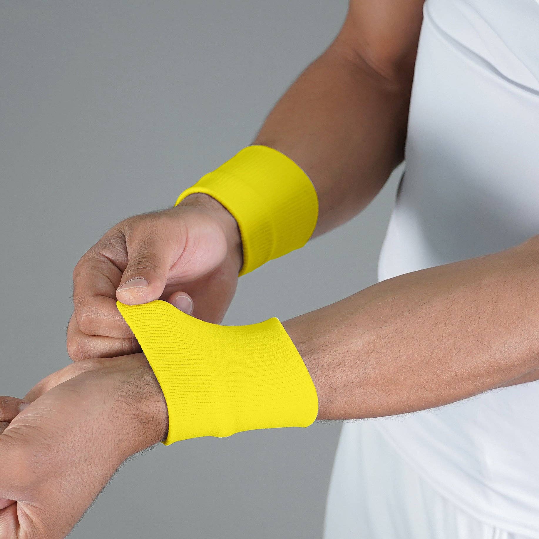 Hue Yellow Drip Wristband for wholesale on Faire0