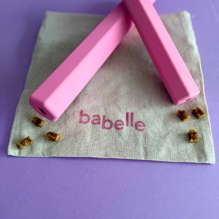 Babelle For Dogs - Wholesale Pet Toy - Dog - The Treat Tube - Pet Enrichment toy - pink